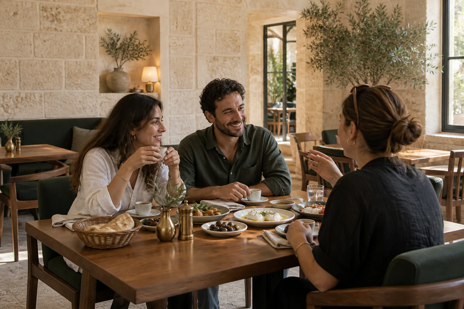 AI-generated social-space inspiration showing people gathered around a table