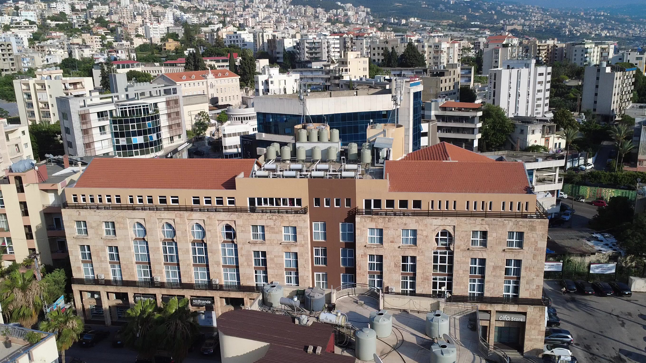 The hotel façade